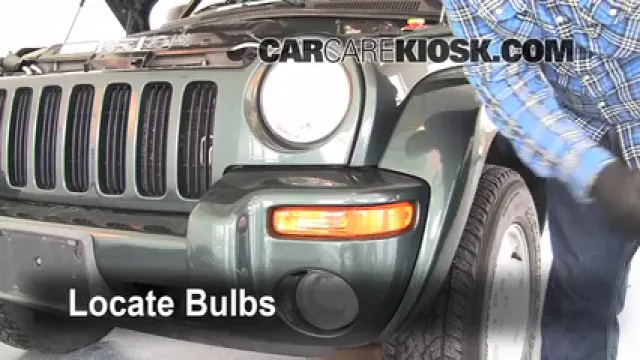 2002 Jeep Liberty Limited 3.7L V6 Luces Luz de giro delantera (reemplazar foco)